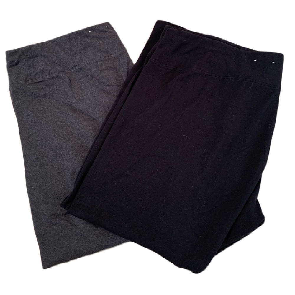 Bundle of TWO Sonoma Women’s Leggings Black & Grey Plus Size 3X